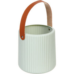 Цена за 2 шт. Ваза из пластика "Адель" 14*14,5см полоска, цвет салатовый