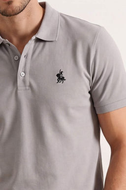 TRENDYOL MAN Gri Regular/Normal Kesim Nak?s Detayl? Polo Yaka T-shirt TMNSS25PO00017 - Trendyolmilla фото 35