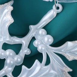 Цена за 2 шт. Ёлочная игрушка Зимнее волшебство. Веточка с ягодками, 1114 см, белый фото 2