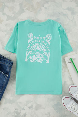 Turuncu Erkek Cocuk %100 Pamuk S?rt Bask?l? Regular Kal?p K?sa Kol Orme T-Shirt TKDSS25TS00071 - Trendyolmilla фото 7