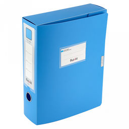 Папка-органайзер (короб) "Архивная" А4 23,4х31,5х7,5см, пластик, на липучке, цвет голубой (Китай)