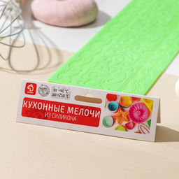 Коврик для айсинга Доляна «Ажур», силикон, 40×10 см, цвет розовый