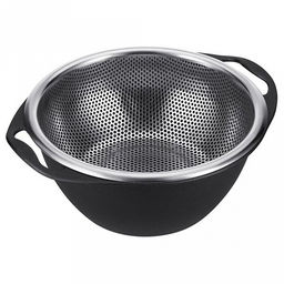 Дуршлаг с миской Linea PRONTO 26х22х9,5см, нержавеющая сталь, пластик, Regent (Китай)