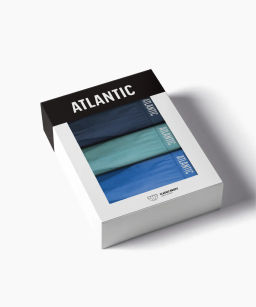 ATLANTIC 3MP-094 Трусы спорт Solid - набор 3 шт. голубой + темно-голубой + светло-зеленый  фото 7