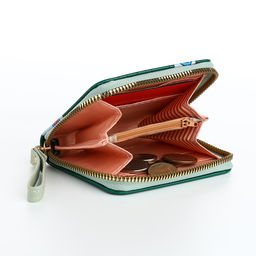 Кошелёк на молнии «Мишки», зелёный