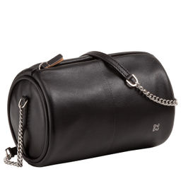 Итальянская кожаная сумка DuDu Bags серии Abigail | черно-розовый