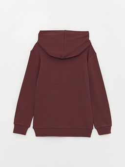 Kap??onlu Bask?l? Uzun Kollu Erkek ?ocuk Ti??rt - Waikiki фото 2