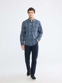 Regular Fit Ekose Desenli Gabardin Erkek G?mlek