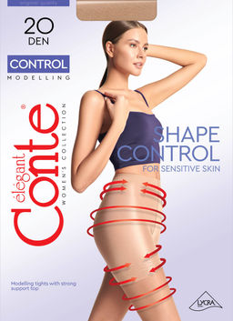 Колготки корректирующие CONTE CONTROL 20 Колготки с утягивающими шортиками natural - Conte elegant фото 5