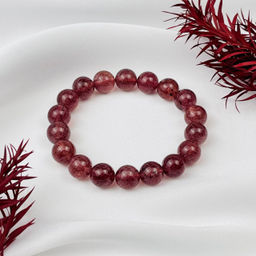 Браслет из Клубничного кварца 17 см