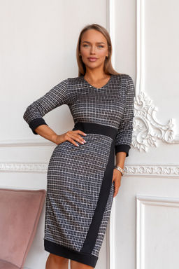 Платье Open Style 5574 черный/белый