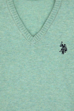 K_z _ocuk Ye_il Melanj Basic Kazak Sepette S_rpriz _ndirim - U.s. polo assn фото 3
