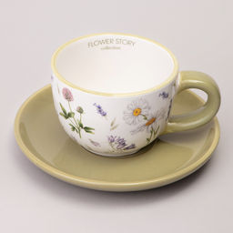 ЧАЙНАЯ ПАРА AGNESS FLOWER STORY 15*7 СМ 220 МЛ