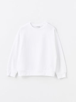 Bisiklet Yaka Basic Uzun Kollu K?z ?ocuk Sweatshirt