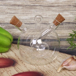 Бутылка стеклянная для специй 350мл "Хай-Тек" с пробковой крышкой, шарик