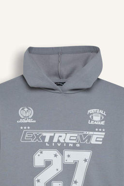 Толстовка с капюшоном и принтом Cool Oversize, широкий крой - Defacto фото 7