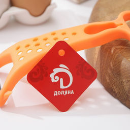 Овощечистка Доляна Горох, двухсторонняя, 16 см, цвет оранжевый  фото 3