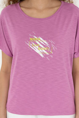 U. S. Polo Assn / Женская фиолетовая футболка - U.s. polo assn фото 6