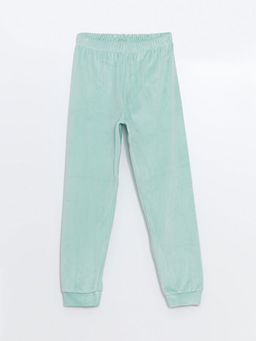 Beli Lastikli Kadife K?z ?ocuk Pijama Alt