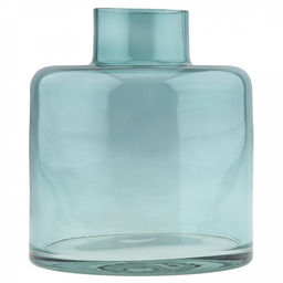 Ваза для цветов стеклянная "Малая" д16см, h18см, форма "бутылка", "Изумруд" (Россия)