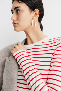 Camiseta en punto de canale - H&m фото 4