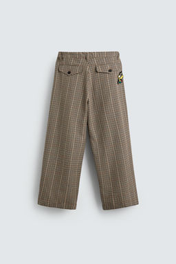 PLUTO PATCH CHECK TROUSERS HARRY LAMBERT FOR ZARA X DISNEY  фото 2
