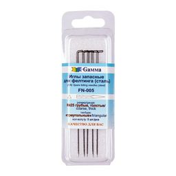 Gamma FN-005 Иглы для валяния (фелтинга) запасные в пластиковой упаковке с европодвесом 5 шт №25 грубые, толстые