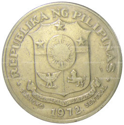 Монета 1 песо 1972 года Филиппины