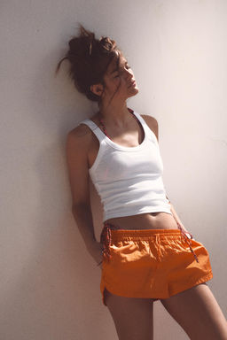 SHORTS NYLON CORDONES / Naranja - Zara фото 4