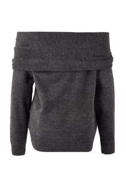 Antrasit Yumusak Dokulu Madonna Yaka Baglamal? Triko Kazak TWOAW26KZ00294 - Trendyolmilla фото 4