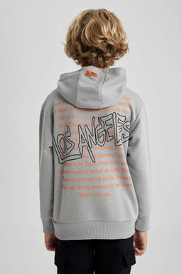 Толстая толстовка с капюшоном для мальчика - Defacto фото 7