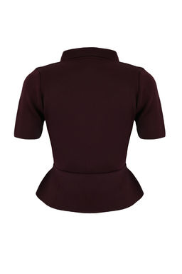 Murdum Peplum/Belden Oturmal? Dugme Detayl? Triko Bluz TWOSS26BZ00158 - Trendyolmilla фото 2