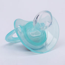 Соска-пустышка ортодонтическая, силикон, от 3 мес., "Пингвин", цвет голубой