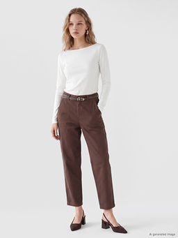 Beli Kemerli Carrot Fit Kad?n Jean Pantolon