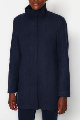 Lacivert Ribana Yaka Detayl? Yunlu Kase Kaban TWOAW24KB00059