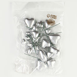 Набор для украшения Сердечки, цвет серебро - Страна карнавалия фото 4