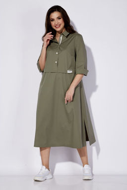 Платье ТАиЕР 1270 олива  фото 3