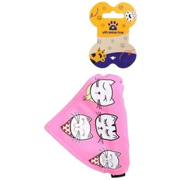 Цена за 2 шт. Ошейник с банданой и колокольчиком для кошек и собак мелких пород "Стильный БРО", цвет розовый, рS/16*11см (лейбл)