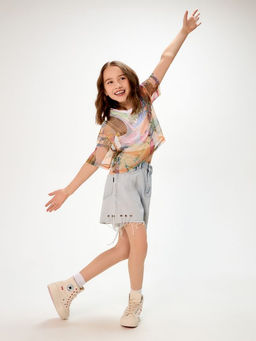 ACOOLA / Блузка детская для девочек Chaika набивка  фото 5