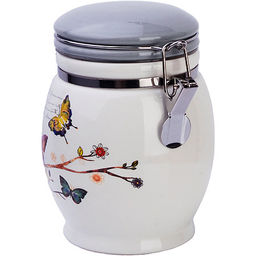 60123 Банка для сыпучих 700мл Бабочки в саду дол/жел LR (х36) - Mayer&boch фото 2