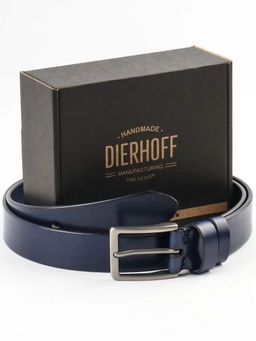 Мужской кожаный ремень Dierhoff ДРК 3053/2-35 Синий - Sergio valentini фото 2