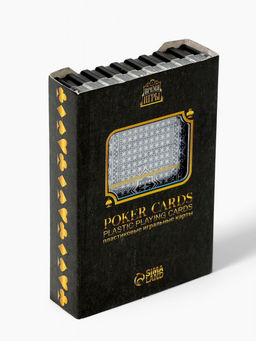 Цена за 2 шт. Карты игральные пластиковые 54 шт. «Время игры», для покера, 9.5×6.5 см, синяя рубашка