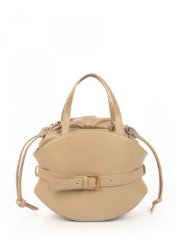 LACCOMA сумка АМ2420-темно-бежевый натуральная кожа хлопок