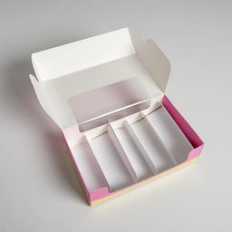 Цена за 5 шт. Коробка для эклеров, кондитерская упаковка, 5 вкладышей, Perfect tasty, 25.2×15×7 см