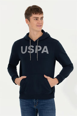 Мужская темно-синяя толстовка с капюшоном Basic - U.s. polo assn фото 7