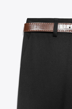 STRAIGHT-LEG TROUSERS WITH BELT