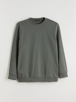 B?y?k Beden Bisiklet Yaka Erkek Sweatshirt
