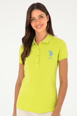 Женская базовая футболка фисташкового цвета - U.s. polo assn фото 3