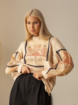 Блузка лен 50%, вискоза 50%