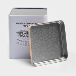 Банка для чая «Дом и поле», 12×10×10 см, белая